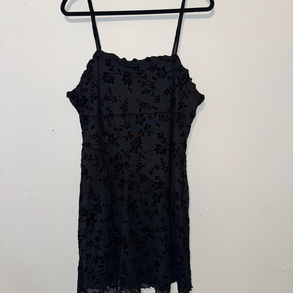 Black Floral Spaghetti Strap Dress - Picture 1 of 3